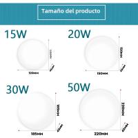 Lámpara De Techo Moderna LED Redonda Para Sala De Estar Dormitorio Cocina Balcón Corredor Iluminación 15/20/30/50W Blanco - details 1