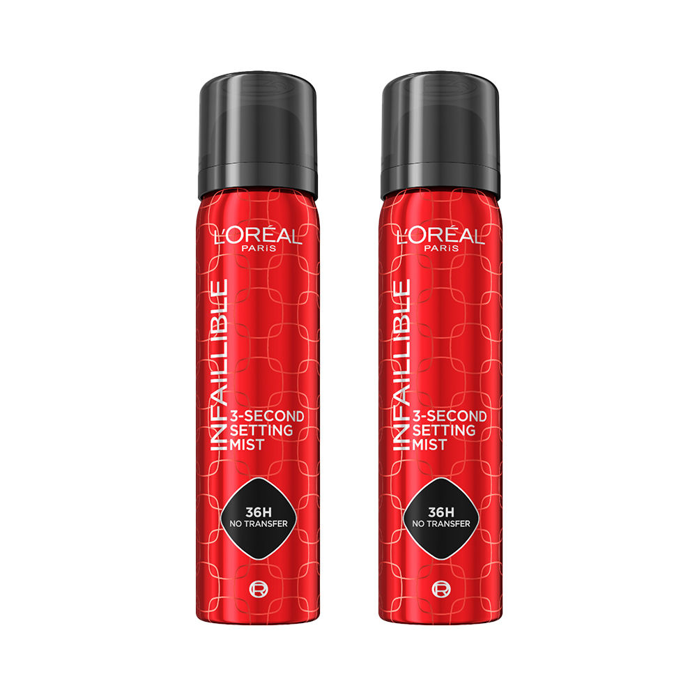 L’Oréal Paris | Pack Spray fijador Infaillible 36h de duración Water-proof y Oil-proof 2 unidades