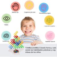 Juegos De Tablero De Equilibrio Tetra Towe 16/48Pcs Para Niños Y Adultos Juguetes Educativos De Construcción De Bloques Para Mesa Alta - details 1
