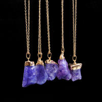 Collar De Gota De Amatista Irregular Para Mujer Collar De Cristal Sanador De Chakra Piedra De Citrine Regalo De Cumpleaños - details 8