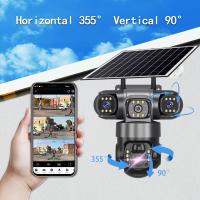 FGNS Cámara Solar de 12 MP, 3 Lentes, 3 Pantallas, Cámara Solar 4G SIM para exteriores, cámara web PIR, IP66, detección humana, vídeo de seguridad CCTV, batería, cámara IP PTZ - details 1