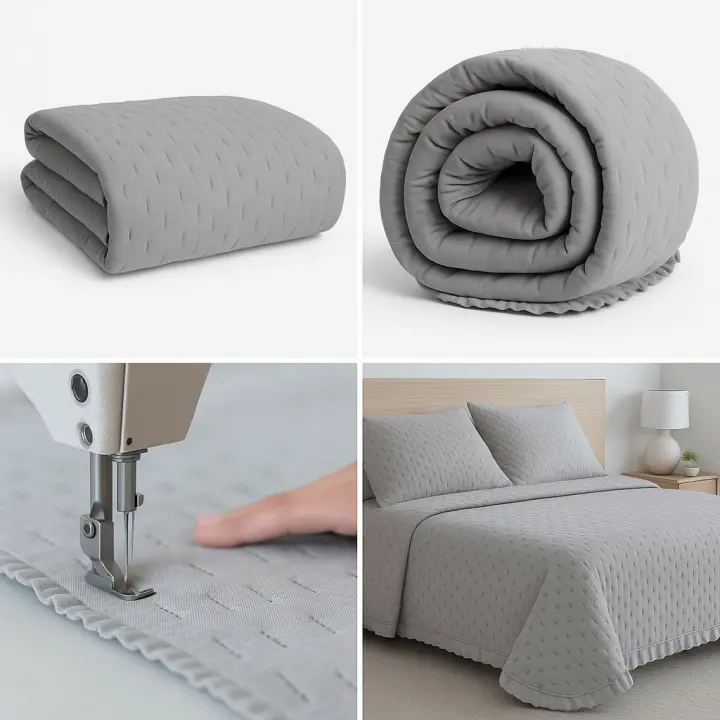 Mercatienda.es Colcha Cubre Cama 150 Reversible en Gris - 1