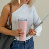 Flamingueo Vaso Termico - Taza Termo Acero Inoxidable Termo Cafe Para Llevar Bebidas Frías 24h y Calientes 10h Taza con Tapa 0,8 Litros - details 1