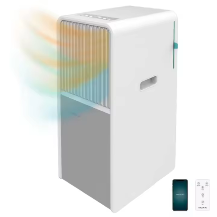Aire Acondicionado Portátil Cecotec ForceClima 9550 Style Hea | 2268 frigorías, Clase A+++ refrigeración, 65dB, Blanco, WiFi, 9.072 BTU, Gas R290, Calefacción, Hasta 25 m² - 1