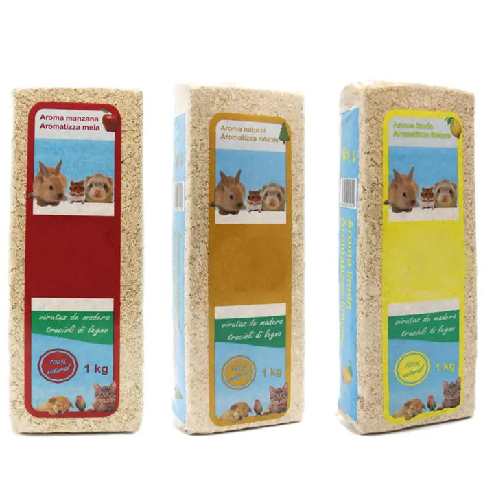 Pack de 3Kg Virutas de Madera Lecho Higienico para Mascotas Serrín para Gato Animales Pequeños Hámster Conejo Loro Ardilla - 1
