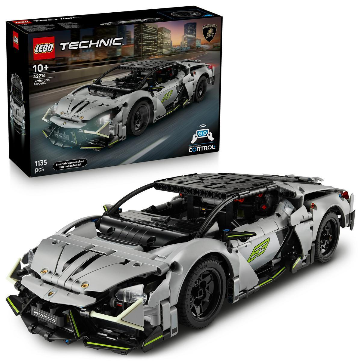LEGO 42124 Technic: Lamborghini Revuelto Teledirigido, Maqueta de Coche con Luces, Dirección y Batería Recargable, Ideal para Jóvenes Amantes de la Mecánica y la Velocidad