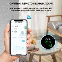 Sensor De Temperatura Y Humedad Inteligente Tuya USB Monitoreo Remoto Por App Para El Hogar Inteligente Compatible Con Alexa Y Google Assistant - details 6
