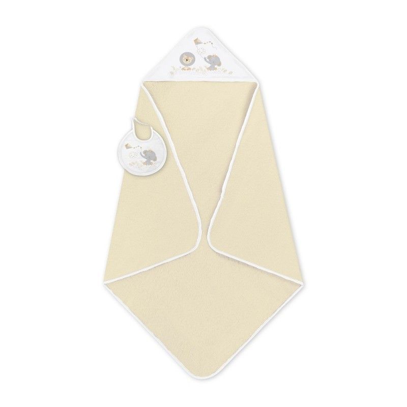 Interbaby - Liliposas Capa de Baño de Algodón para Bebé Extra Grande y Suave + Babero de Regalo