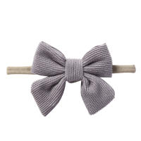 9Pcs Lote Cinta De Corduroy Sólido Para Bebé Niños Y Niñas Accesorios De Cabello Elásticos Para Recién Nacidos Gorros De Topknot De Nylon - details 6