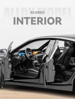 Coche De Escala Honda Accord Sedan 1:24 En Aleación De Metal Con Sonido Y Luz Vehículo De Colección Para Niños Juguetes Educativos Para Cumpleaños - details 6