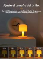 Lámpara De Mesa Creativa En Forma De Hongos Mini Recargable Con Colorido Atardecer Luz Nocturna Para Decoración De Sala De Estar Y Bar De Café - details 4