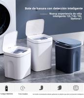 Cenicero Eléctrico Sensor Automático 16L Lanzador De Basura Sin Contacto Para Cocina Y Baño Caja De Basura Impermeable Con Tapa Para El Hogar - details 0