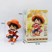 Figura De Anime 13cm One Piece Monkey D Luffy Roronoa Zoro Juguete Kawaii Q Figural Nendoroid Decoración De Coche PVC Regalo - details 7
