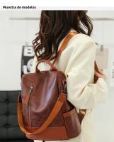 Nueva Mochila Para Mujer 2024 De Cuero Suave De Alta Calidad Diseño Simple Y Moderno Gran Capacidad Antirrobo Con Hombros - details 3