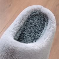 Zapatillas De Casa Para Hombre Invierno Interior Cálidas Cuero Sintético Impermeable Funda De Plush Gruesa Zapatos De Piso - details 15