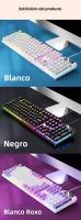 Teclado Gaming K500 Con Keycaps Blanco Y Rosa Mezclados 104 Teclas Cableado Para Laptop PC Estilo Mécanico Interfaz USB - details 5