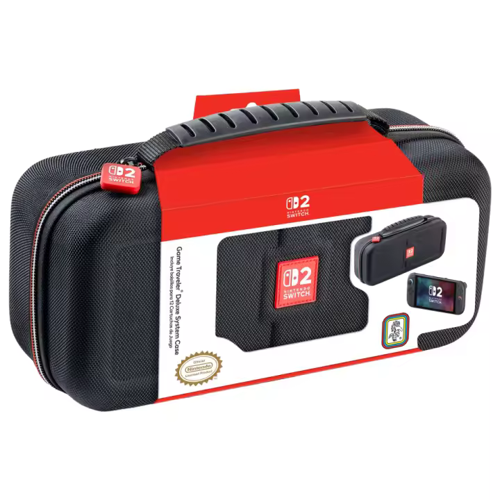 Estuche de Transporte Blackfire NS230 para Nintendo Switch 2 y Switch OLED, Funda Protectora con Compartimentos para Accesorios, Cartuchos y microSD, Licencia Oficial - 1