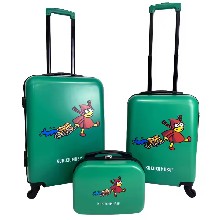 Maletas de viaje con ruedas Kukuxumusu fabricadas en ABS en varios colores y bascula pesamaletas de hasta 40 Kg - 1