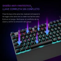 Teclado Mecánico AULA F2088 Gaming Con Retroiluminación Mixta 104 Teclas Brown Blue Switch Para PC Y Portátil Sin Batería - details 9