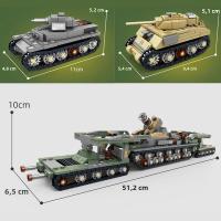 Bloques De Construcción Militar WW2 Tanque De Asalto Karrh Cannon 8en1 Juguetes Educativos Para Niños Bloques De Armas De Ejército Compatible Con Lego - details 1