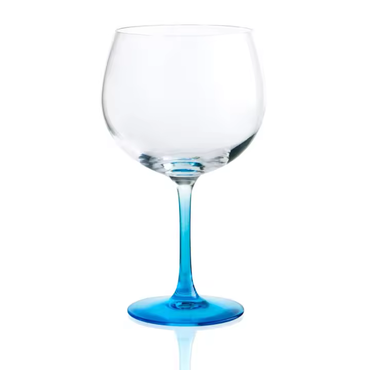 LUMINARC COMBINADO Set 6 Copas Combinado Vidrio Pie Color 71,5CL Azul Brillo Fabricado en Francia Reciclable - 1