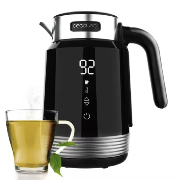 Cecotec Hervidor De Agua de 1,7L Eléctrico ThermoSense 600 Touch Black. 2200W, Libre De BPA - 1