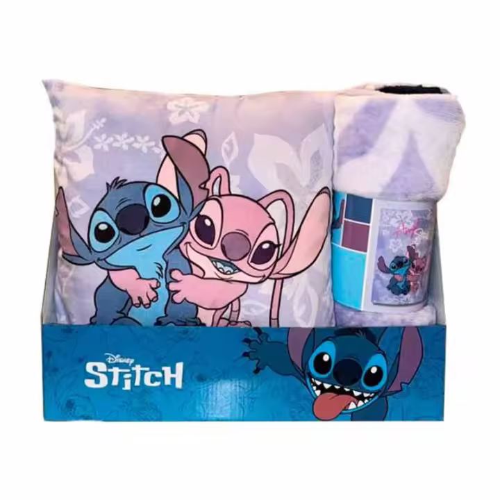 Set Manta Polar + Cojin Angel & Stitch Disney - 1