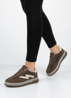 Calzados soraia, Zapatillas Deportivas de Mujer con Paneles de Malla y Detalle de Leopardo - Estilo Urbano Casual - Beige y Marrón - details 10