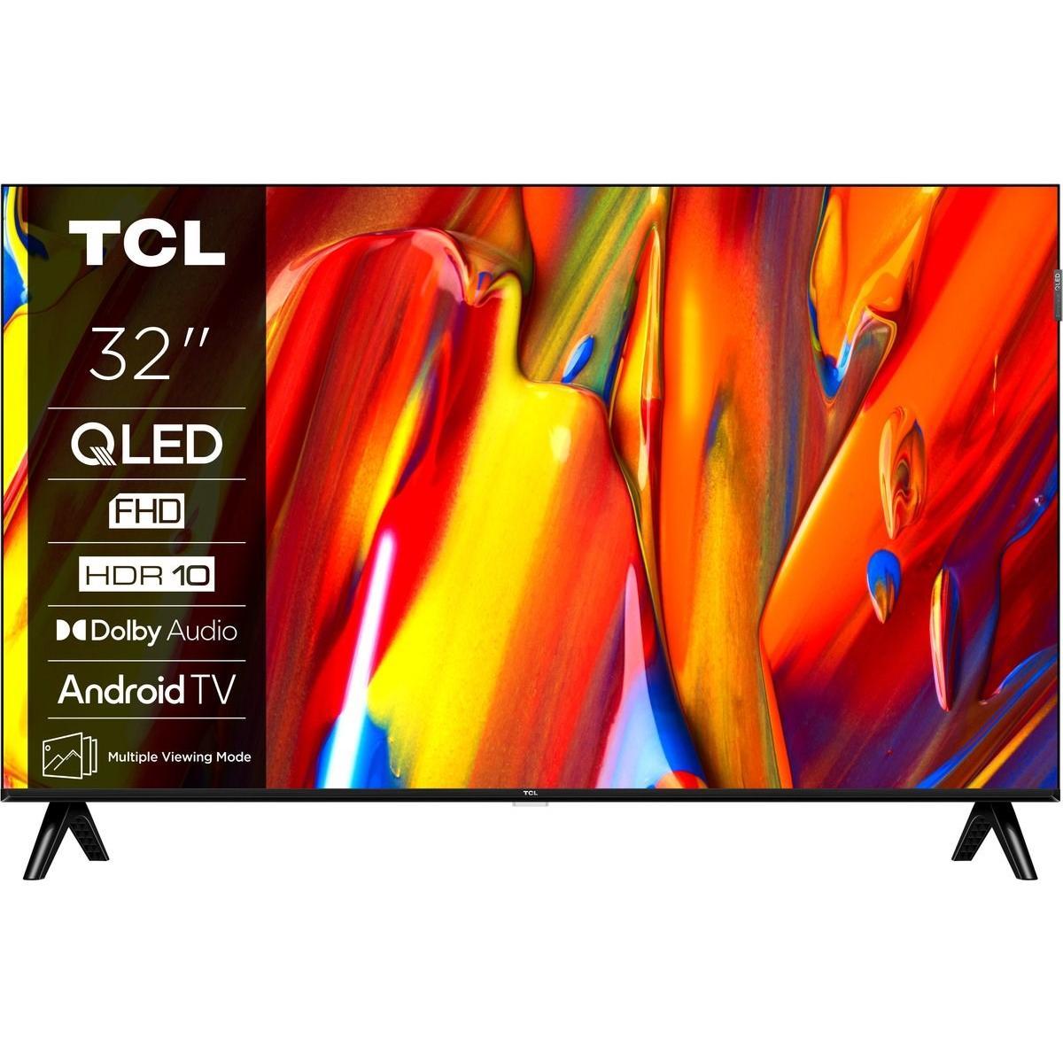 TCL 32V5C - Smart QLED Full HD de 32" Direct LED TV con Android TV y HDR - Compatible con Google Cast y Google Home, diseño delgado