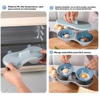 Hervidor De Huevos De Microondas Con 2 Redes Cocina Rápida Limpieza Fácil Silicona No Adhiere Huevos De Pato Y Huevos De Gallo - details 6