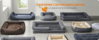 Feandrea Cama Ortopédica para Perros, Sofá, Cama para Mascotas, Acolchado Suave, Bordes Elevados, Funda Extraíble y Lavable, 76 x 51 x 18 cm, Antideslizante, Gris Oscuro/Gris Claro, Regalo de Navidad - details 1