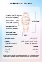 Reloj De Cuarzo Para Mujer LIGE Nueva Moda Cerámica Impermeable Con Calendario Elegante Reloj De Pulsera Con Caja - details 6