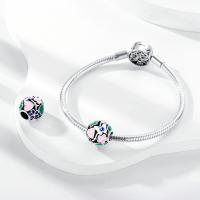 Encanto De Mariposa Plateado En Plata Con Circonia Bola Redonda Colgante Para Pulsera O Collar DIY Joyería De Moda Irregular - details 152