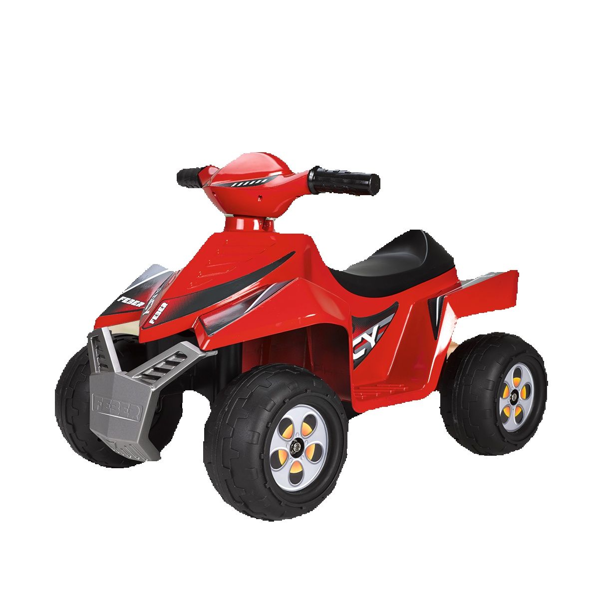 FEBER - Quad Racy 6V, coche eléctrico para niños de 18 meses a 3 años, con acelerador, ruedas grandes y robustas para estabilidad, hasta 40 min de batería, con cargador incluido, FAMOSA (800011252)