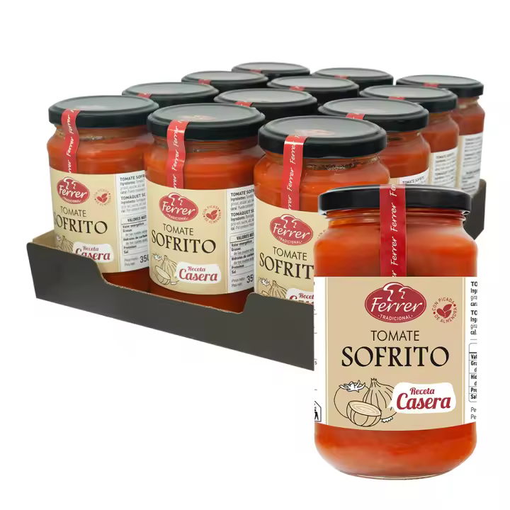 TOMATE SOFRITO CASERO 350gr FERRER PACK DE DE 12 - 1