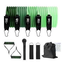 Conjunto De Bandas De Resistencia Para Fitness Y Yoga 5 Tubos Ejercitación En Casa Con Anclaje Para Puerta Y Cadenas Para Tobillo Equipo De Gimnasio - details 10