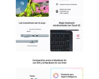 MacBook Air 13" Chip M4: diseñado para Apple Intelligence, 16 GB de memoria 256GB. Disponible en color Azul cielo y Plata - details 4