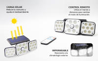 Luz Solar LED Exterior de Pared, Pack de 2 Apliques de 138 LEDs, Iluminación 270°, 3 Modos - details 1