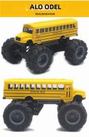 Autobús Escolar De Aleación 1:43 Para Niños Juguete De Coche Con 4 Ruedas Regalo De Cumpleaños Modelo De Fotografía Propiedad - details 8