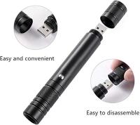 Puntero láser verde de larga distancia, linterna táctica de larga distancia con enfoque ajustable verde, interfaz USB, adecuada para interacción con mascotas/escalada/caza/reunión - details 5