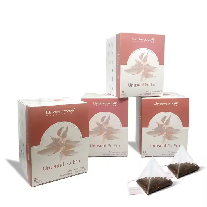 Undercover - Infusiones premium en forma de pirámide con ingredientes seleccionados . Té Negro, Té verde, Te rojo Pu Erh - 1