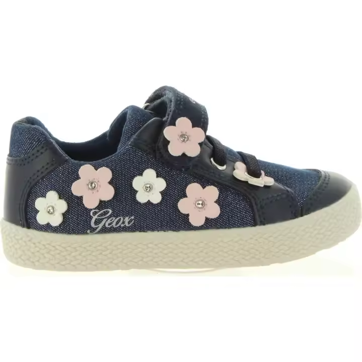 GEOX B92D5A 0LGBC B KILWI C4005 AVIO girls' sneakers with cushioned insole, non-slip sole for safety, flexible imitation leather, perfect casual kids sneakers for autumn/winter wear. - 1