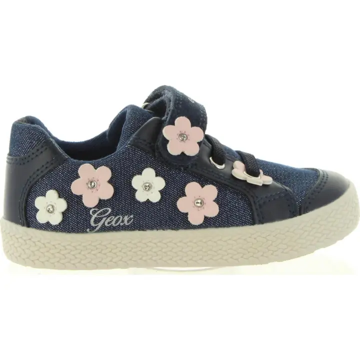 GEOX B92D5A 0LGBC B KILWI C4005 AVIO girls' sneakers with cushioned insole, non-slip sole for safety, flexible imitation leather, perfect casual kids sneakers for autumn/winter wear. - 1