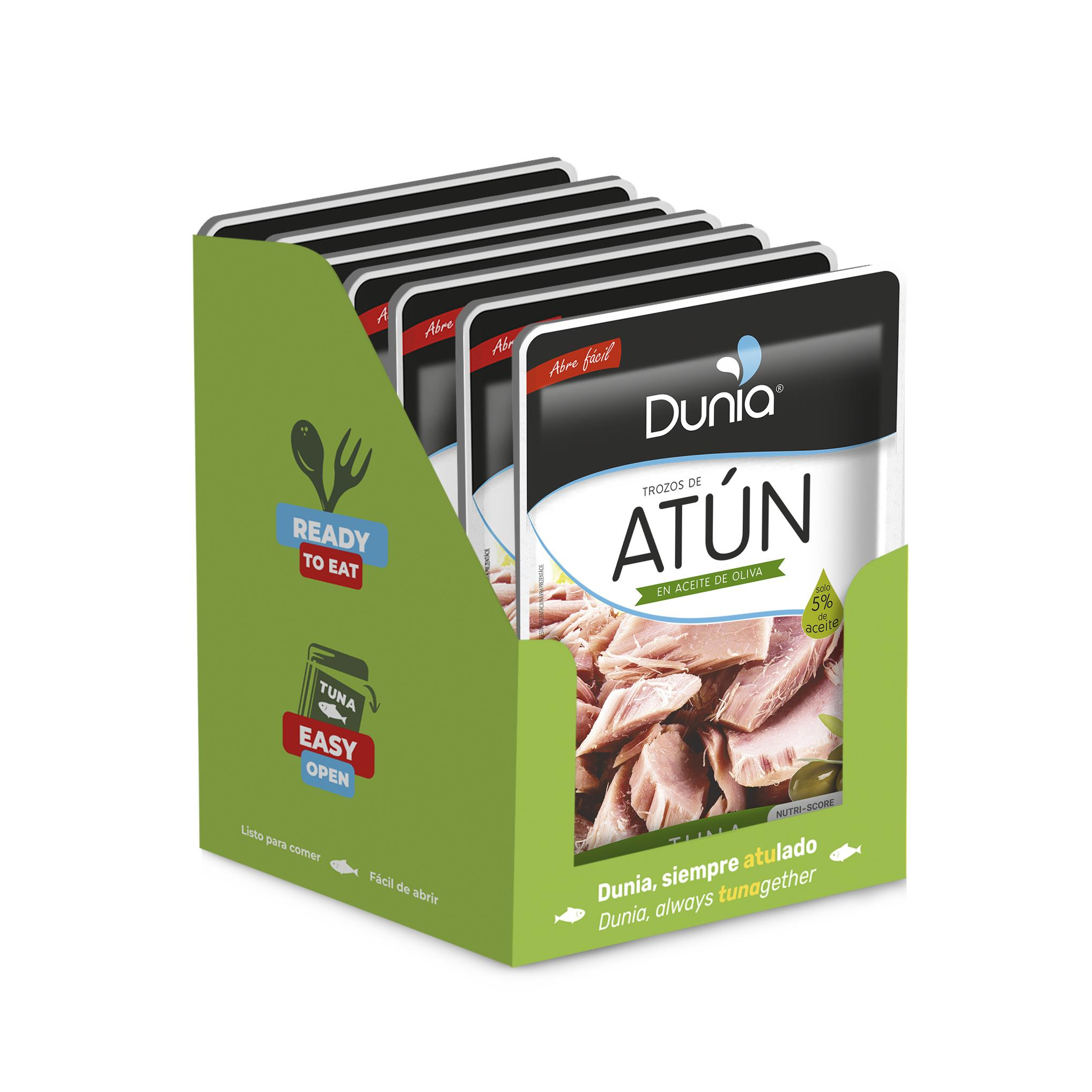 Atún en aceite de oliva Dunia formato pouch pack 24 uds.