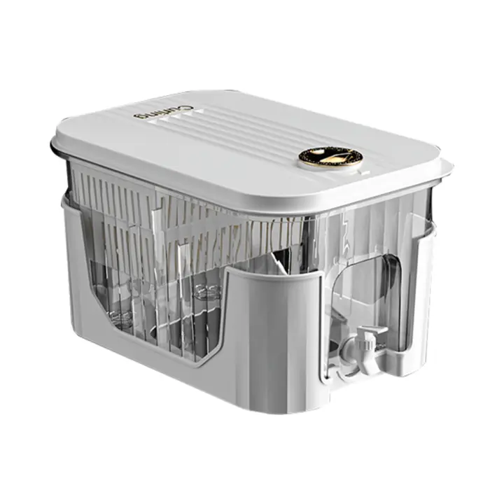 Jarrón De Agua De 5L Con Grifo Para Nevera Dispensador De Bebida De Plástico Para Casa Té Frío Limonada Bar Fiesta - 1