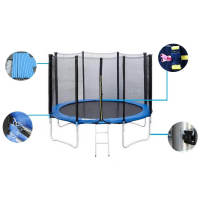 Trampolín Portátil Para Niños De 140 cm/160 cm,Cama Elástica - Trampolín 6 FT/8 FT Ideal Para Regalo De Navidad, Espuma Anticolisión Para Saltar Y Actividades De Trampolín Interior En Trampolín Interior Para 4-15 Años - details 9