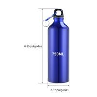 Botella De Agua De Aluminio Reutilizable 750mL Con Correa Portátil a Prueba De Fugas Para Senderismo Viajes Deporte Al Aire Libre Y Gimnasio - details 5
