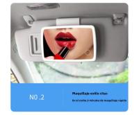 Espejo De Maquillaje Recargable Con Sensor Táctil Para Coche Pantalla Grande Espejo De Vestíbulo Para Automóvil - details 7