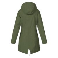 Chaqueta De Lluvia Para Mujer En Color Sólido Casual Impermeable Con Capucha Abrigo De Montañismo a Prueba De Viento De Polyester Y Spandex Cierre De Cremallera Estilo Regular Longitud Larga - details 2