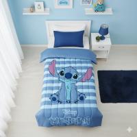 Edredón Stitch Azul 170x270 cm - Diseño Oficial Disney, Suave y Ligera para Cama Infantil Estilo Divertido-Mister License Company Sl. - details 2